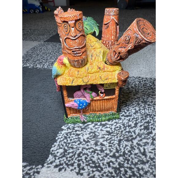 Flamingo fun 5 piece spreader tiki hut decorative party event occasion summer - Picture 3 of 7